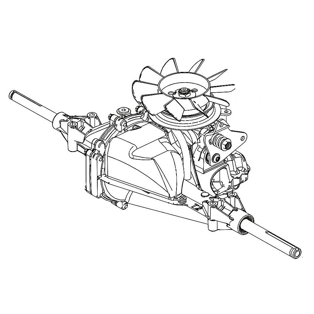 Photo of Part #t2-Cdbe-5X1A-18C1, Lawn Tractor Transaxle from Repair Parts Direct