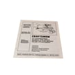 Craftsman Lawn Tractor Tiller Attachment Owner's Manual for Craftsman 842252440 - Part 20711