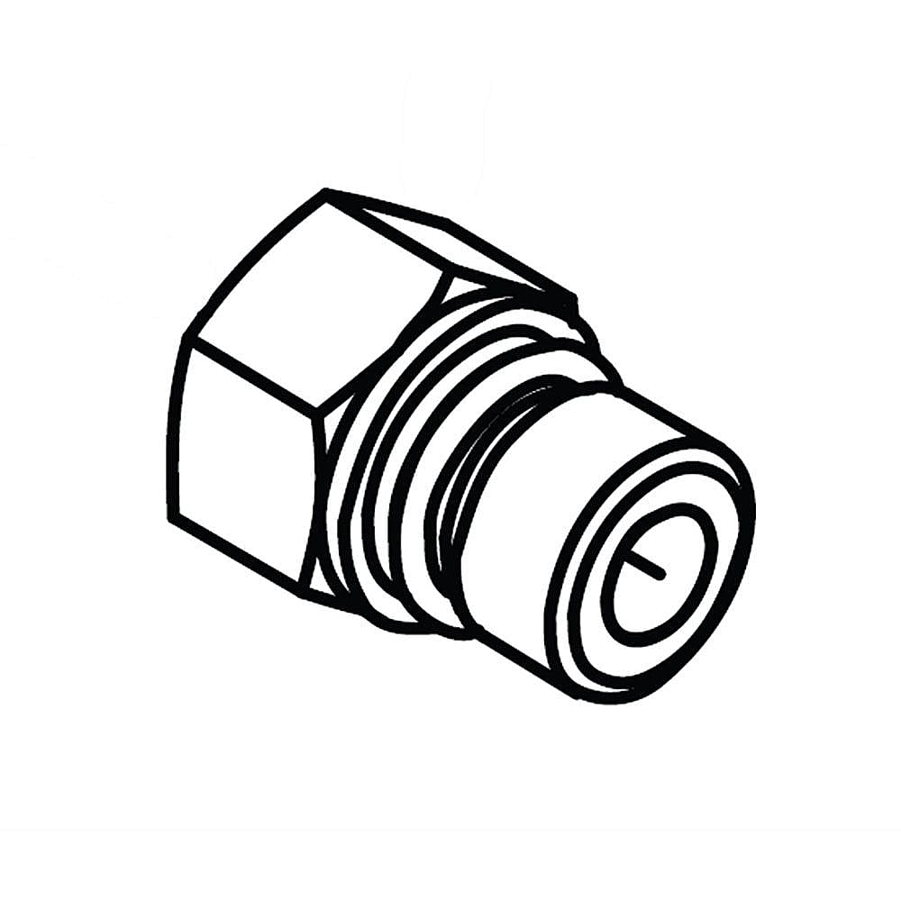 Part #522599003, Lawn Tractor Oil Drain Hose Adapter