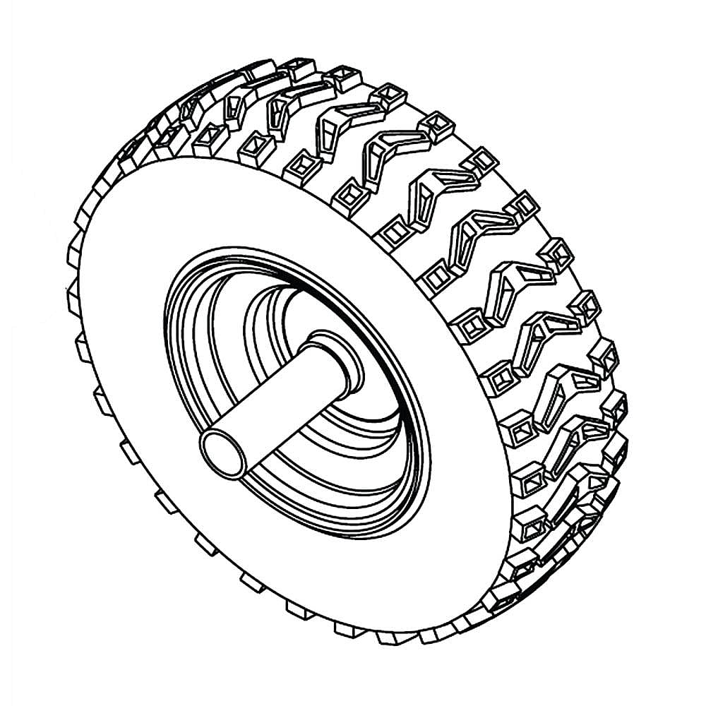 Photo of Part #580627601, Wheel.13X4.l from Repair Parts Direct