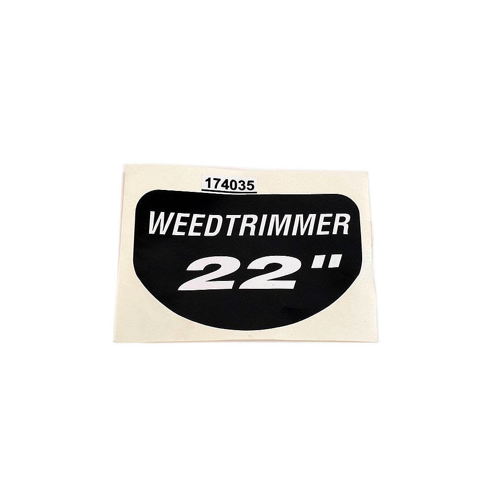 Part #583061501, Decal.chassi