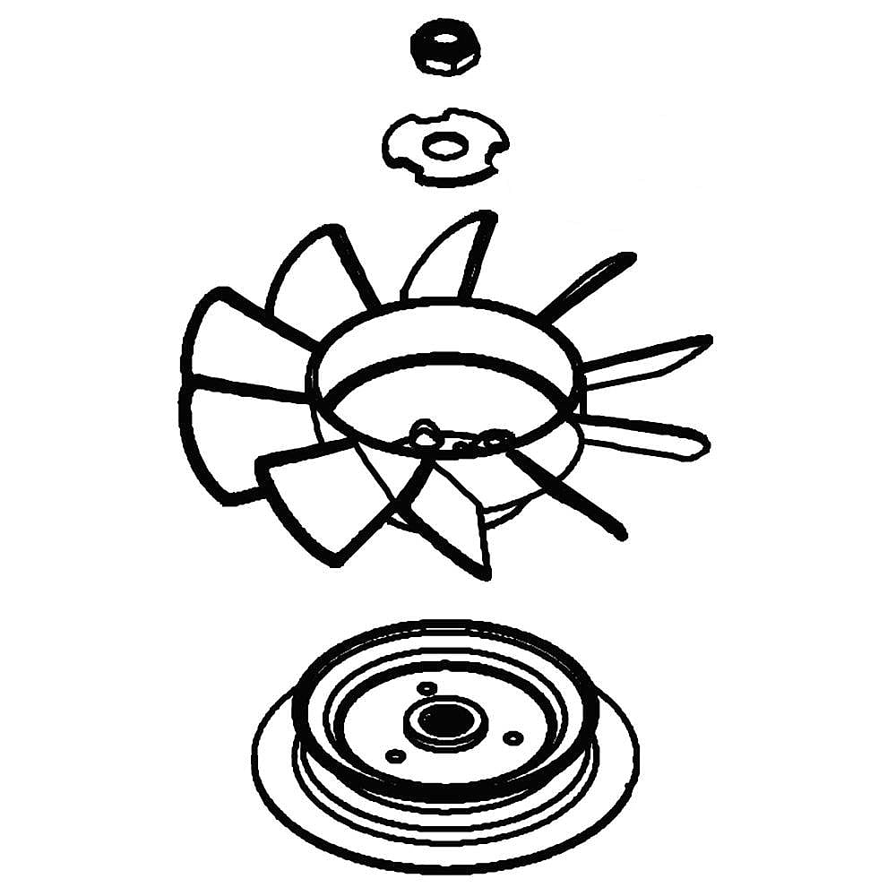 Lawn Tractor Transaxle Fan and Pulley Kit