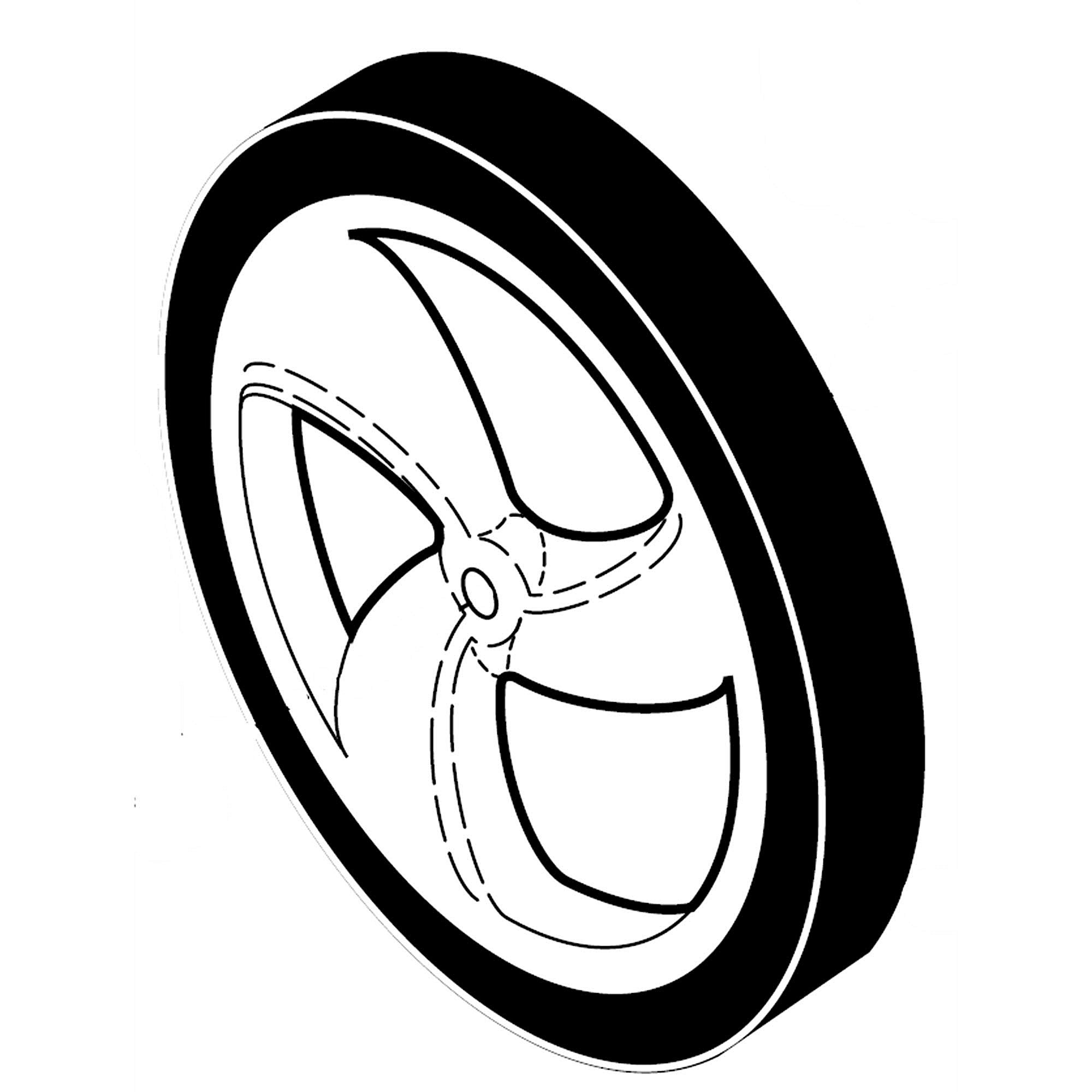 Part #583719401, Lawn Mower Wheel, 8-In