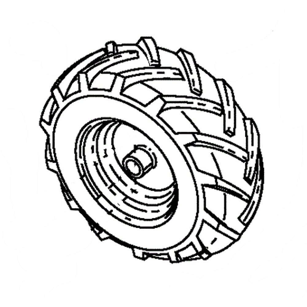 Tiller Wheel Assembly, 16 x 4 x 4-in