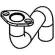 Lawn Tractor Engine Exhaust Tube, Left for Husqvarna TS354XD-96043030500 - Part 583955601