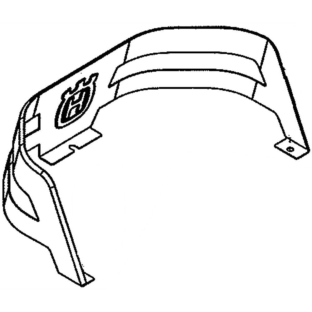 Part #585039802, Lawn Tractor Engine Guard, Rear (Black)