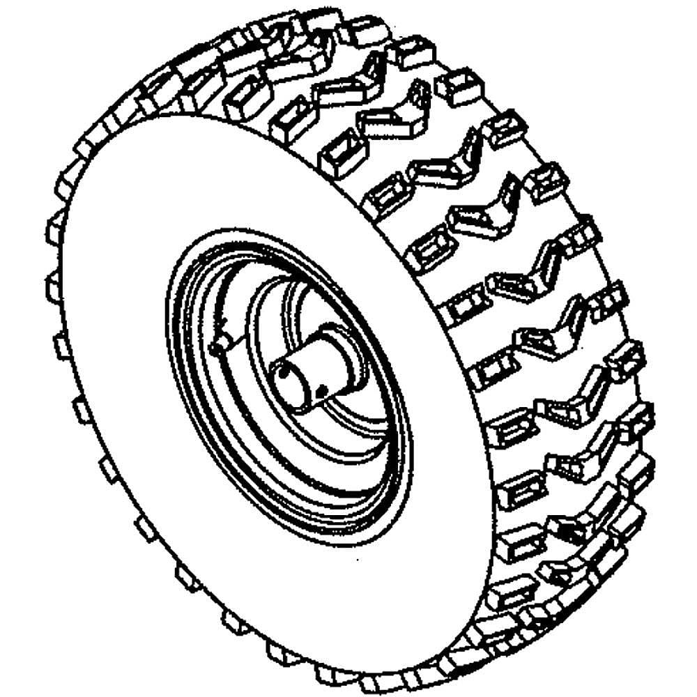 Part #586710301, Snowblower Wheel Assembly, 15 X 5-In, Right