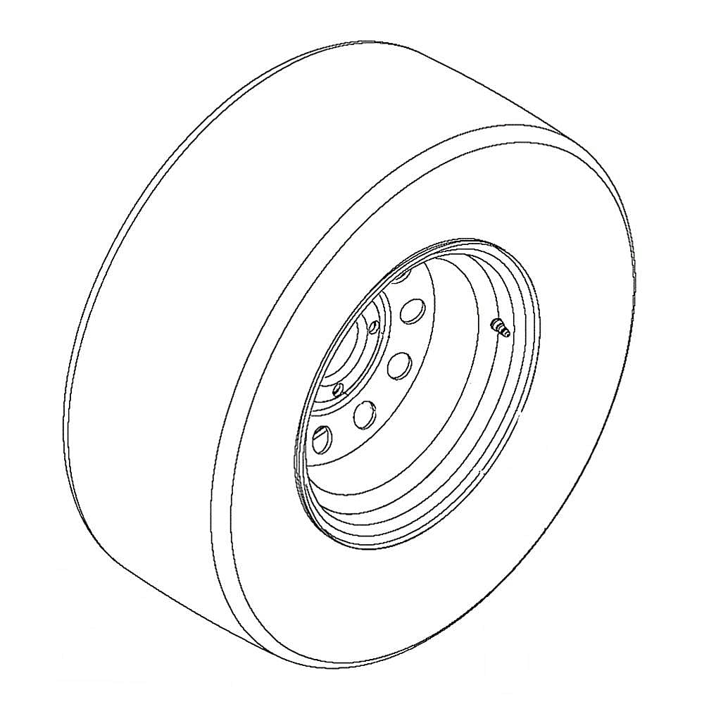 Part #586955401, Lawn Tractor Wheel Assembly