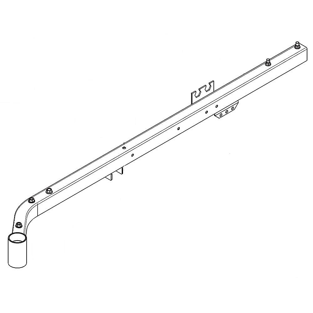 Part #589283402, Lawn Tractor Frame Tube, Right Front