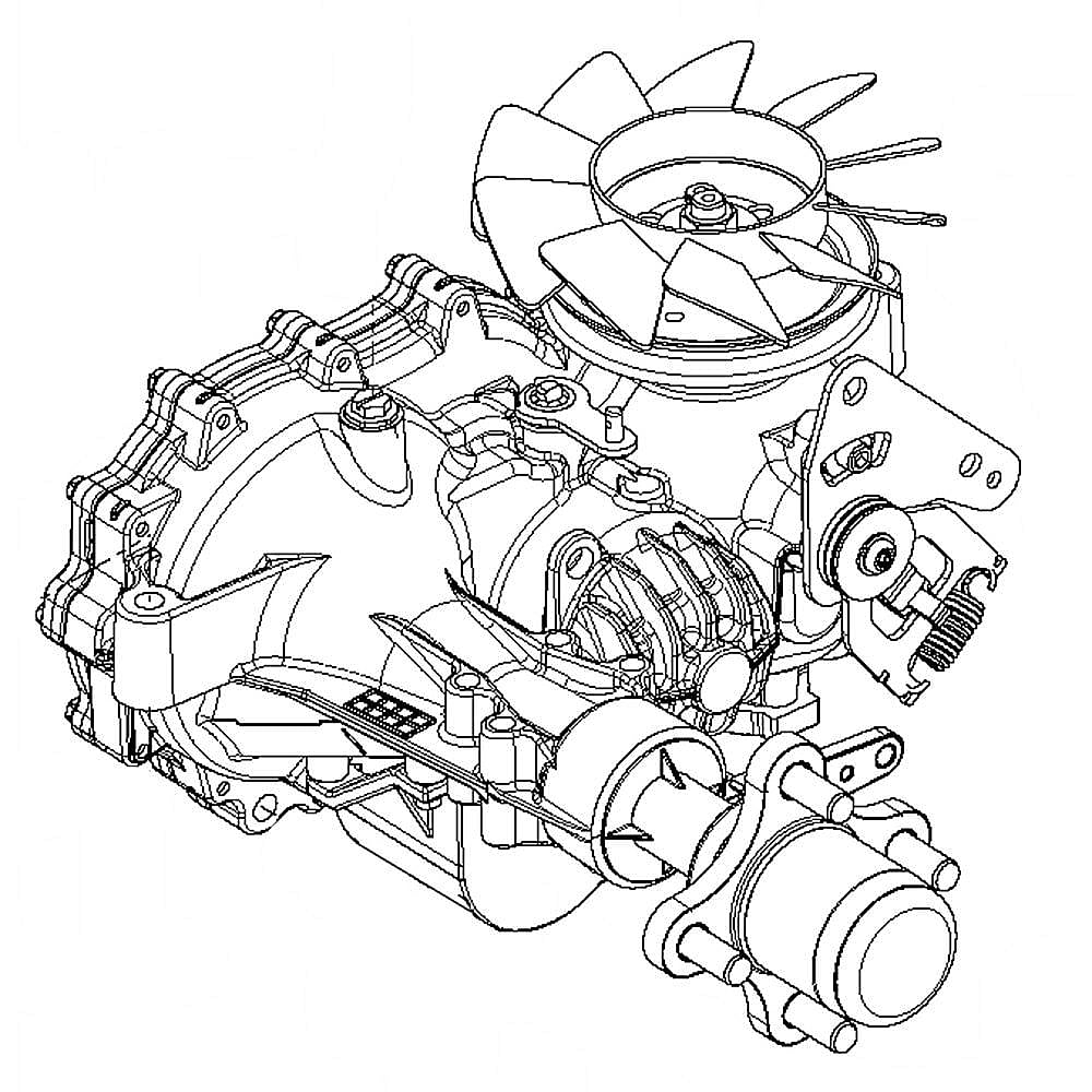 Part #597561604, Lawn Tractor Zero-Turn Transaxle, Left (Replaces 597561602)