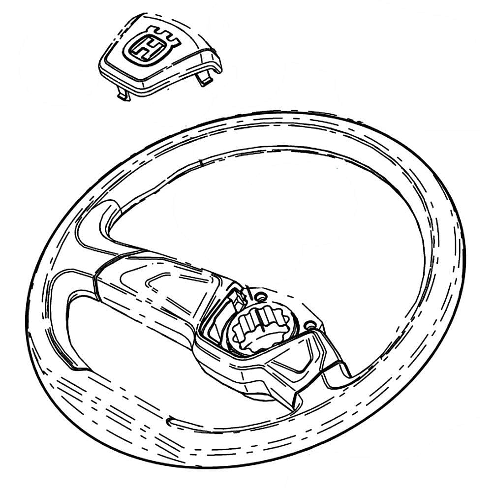 Part #597866101, Lawn Tractor Steering Wheel