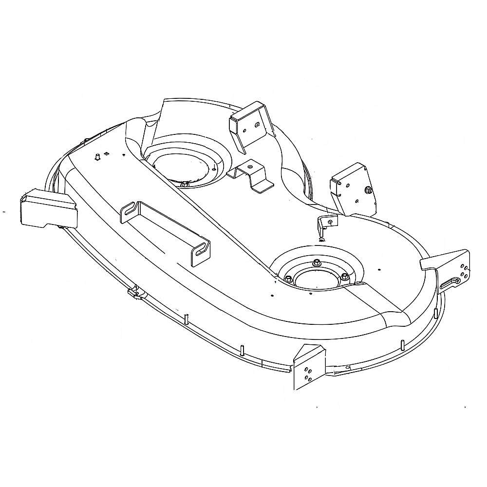 Part #598727201, Lawn Tractor 46-In Deck Housing / 33.80 x 52.00 x 11.00