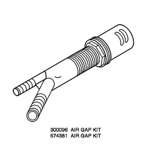 Dishwasher Air Gap Kit (replaces 300096) WP300096