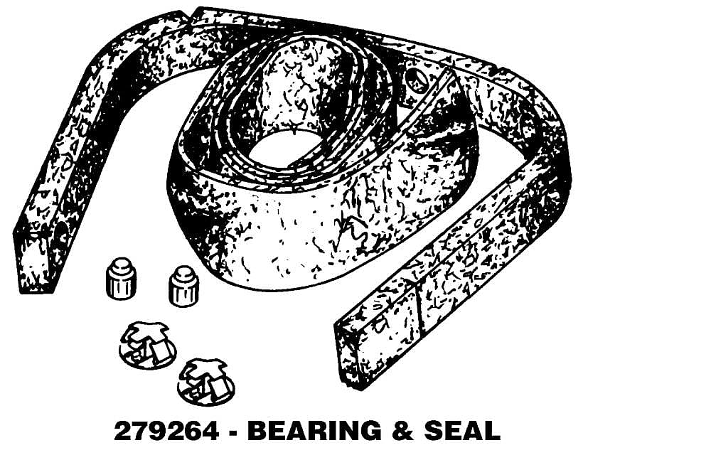 Part #279264, Dryer Felt And Glide Kit (Replaces 237636, 239068, 239249, 239255, 239309, 239422, 279082, 296644, 297422, / 12.00 x 5.75 x 2.75