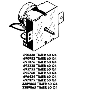 Dryer Timer And Resistor 695760