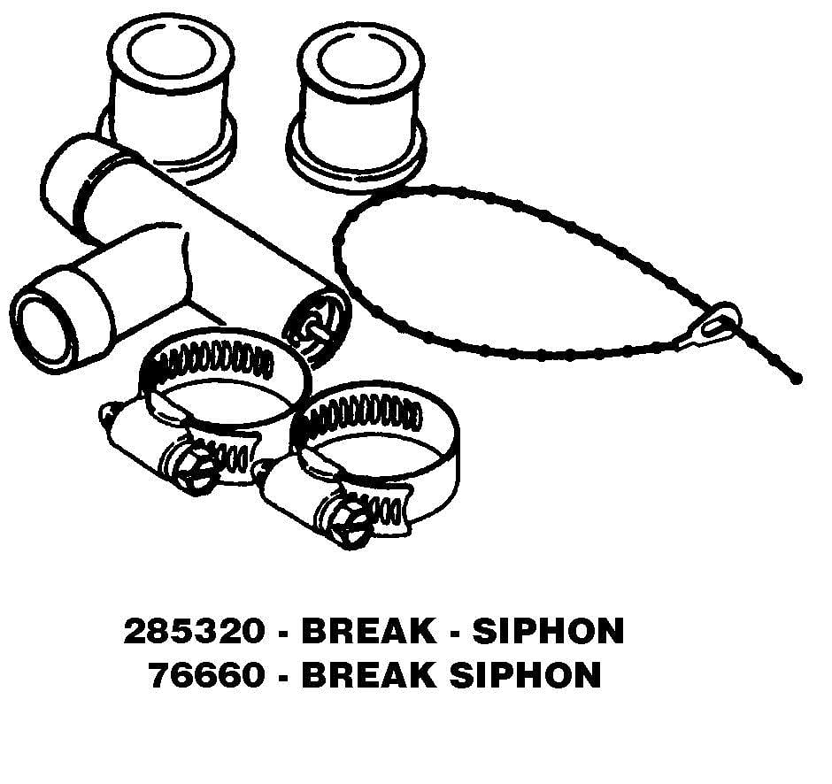 Part #76660, Washer Siphon Break / 4.25 x 3.75 x 1.50
