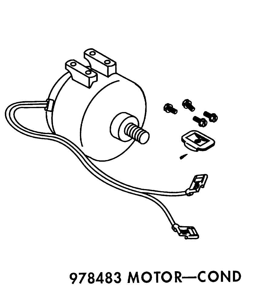 Photo of GE Part #851983, Refrigerator Fan Motor from Repair Parts Direct