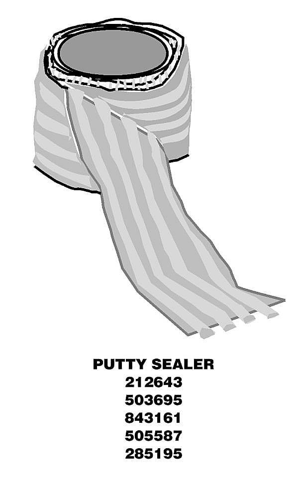 Part #wp503695, Refrigerator Permagum Sealer / 5.50 x 3.50 x 1.87